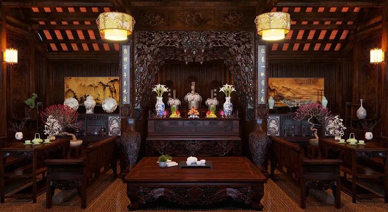 Mẫu nhà gỗ trắc
