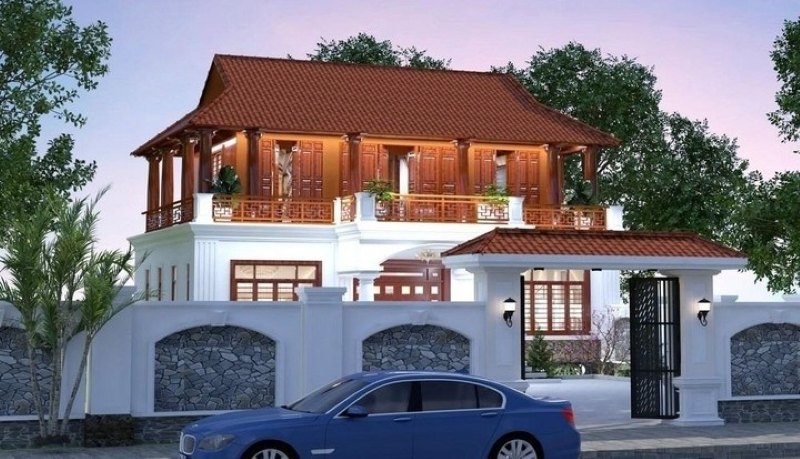 Các mẫu nhà làm bằng gỗ hương