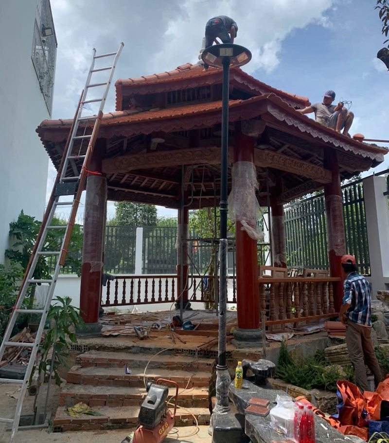 Làm nhà chòi lục giác