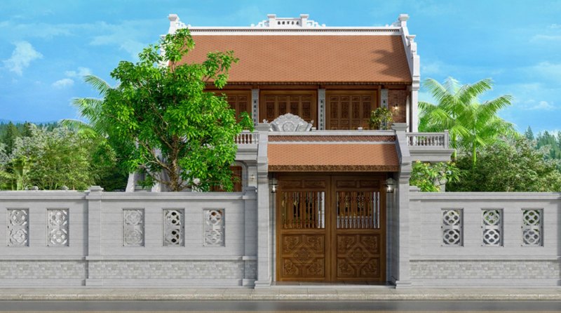 Mẫu cổng nhà gỗ đẹp