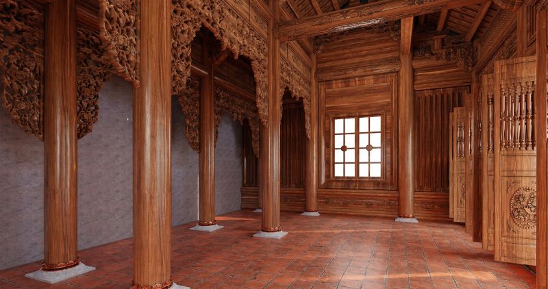 Cột nhà gỗ 