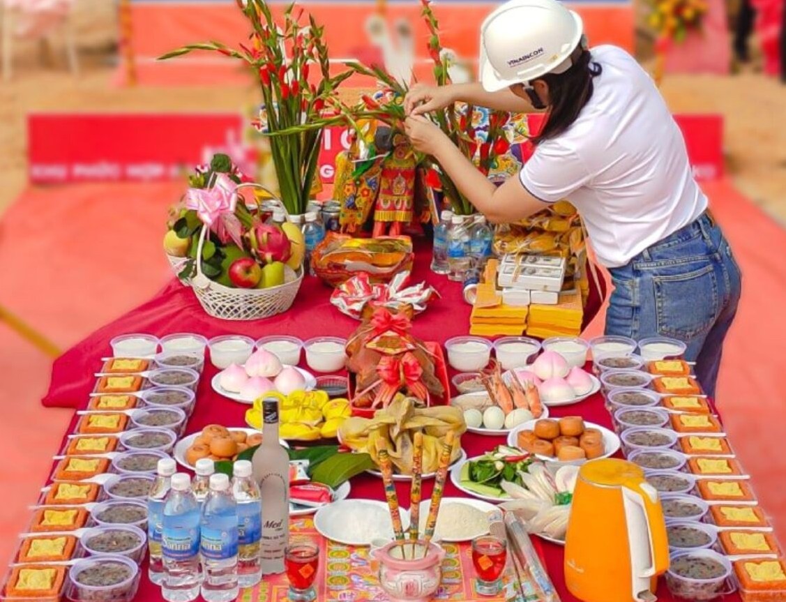 Lễ vật cúng động thổ Lễ vật cúng động thổ