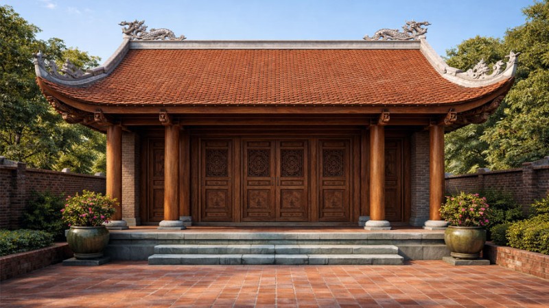 Nhà gỗ 1 gian 2 chái đẹp