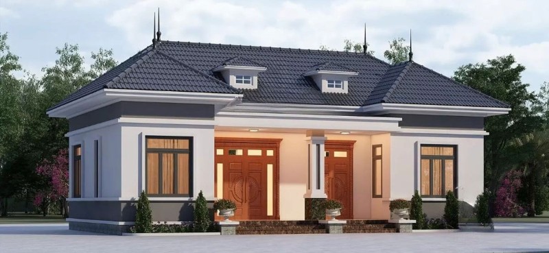 Mẫu nhà 5 gian 2 thò 3 thụt Mẫu nhà 5 gian 2 thò 3 thụt