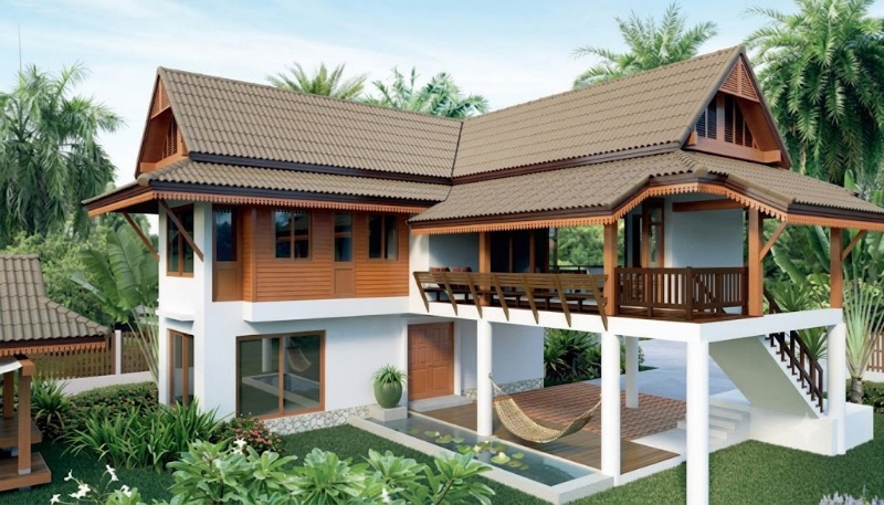 Các mẫu nhà gỗ chữ L đẹp