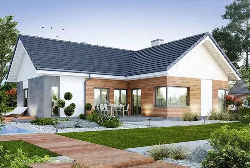 Những mầu nhà bằng gỗ chữ L 