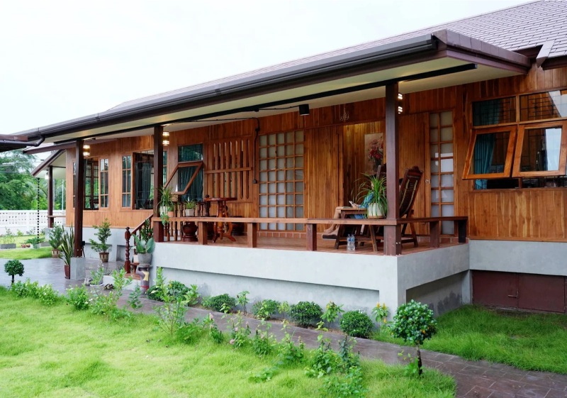 Những mầu nhà gỗ chữ L đẹp