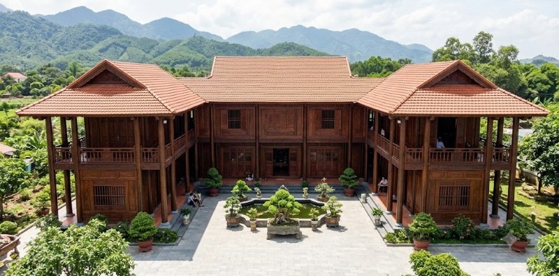 Các mẫu nhà gỗ chữ U đẹp Các mẫu nhà gỗ chữ U đẹp