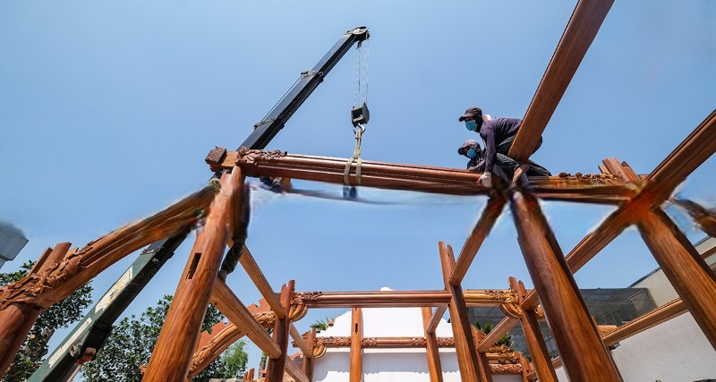 Quy trình lắp quá giang nhà gỗ Quy trình lắp quá giang nhà gỗ