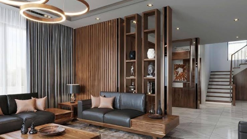 Mẫu vách nhà gỗ phong cách hiện đại, tối giản